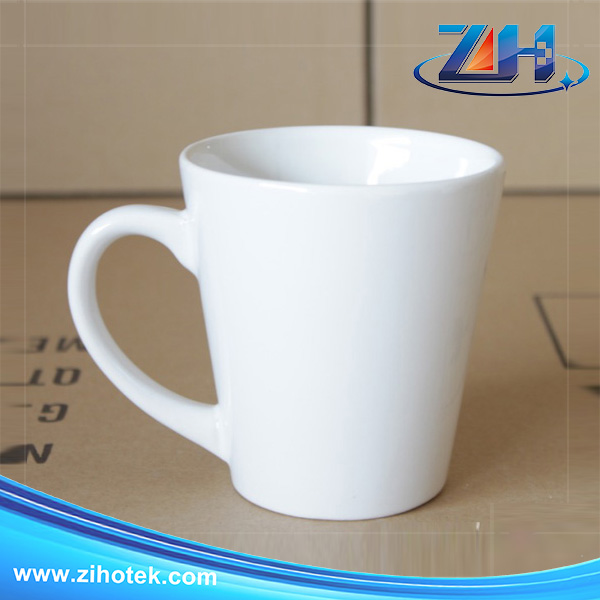White Ceramic Sublimation Latte Mug - 12oz.